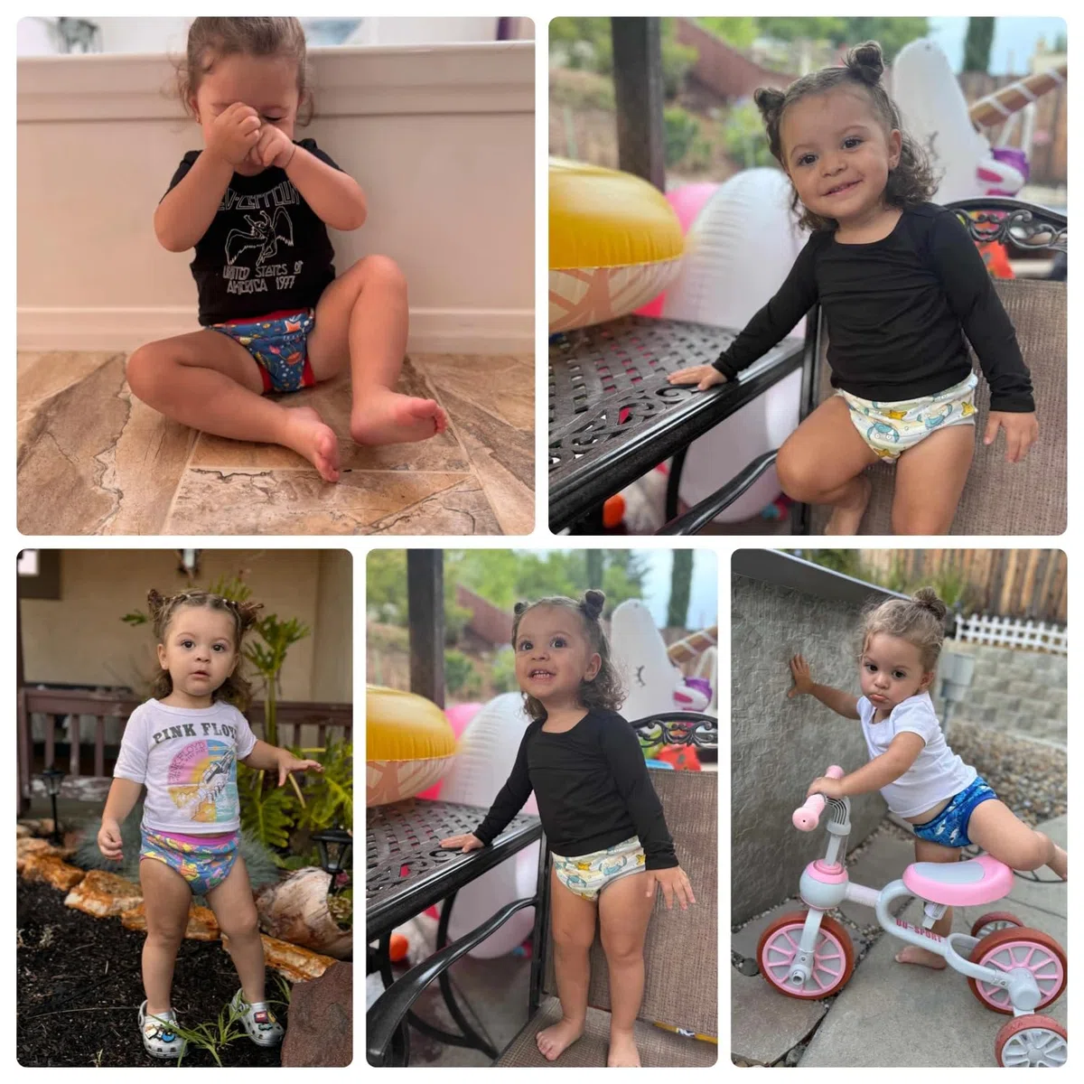 FLYISH DIRECT Calzones de Entrenamiento 10 Paquetes, Bragas de Aprendizaje Niños, 100% Algodón Absorbentes Pantalones de Entrenamiento para Niñas 3 Años, Rosa