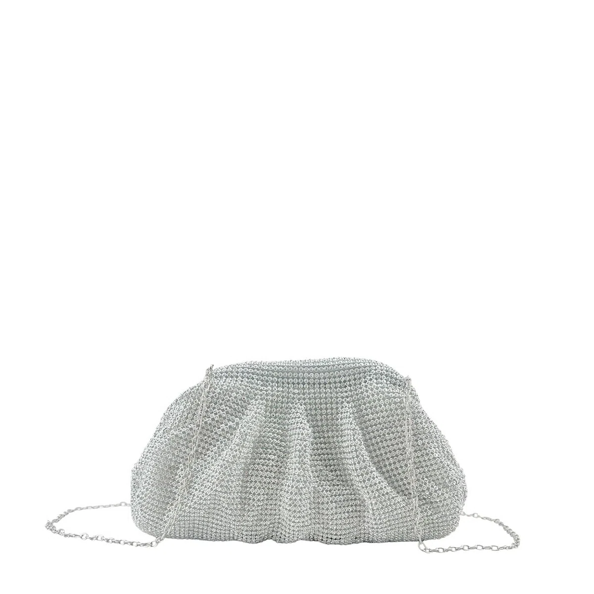 MODELISA - Bolso De Fiesta Clutch Con Brillos Cadena De Hombro Boda Evento Ceremonia Mujer