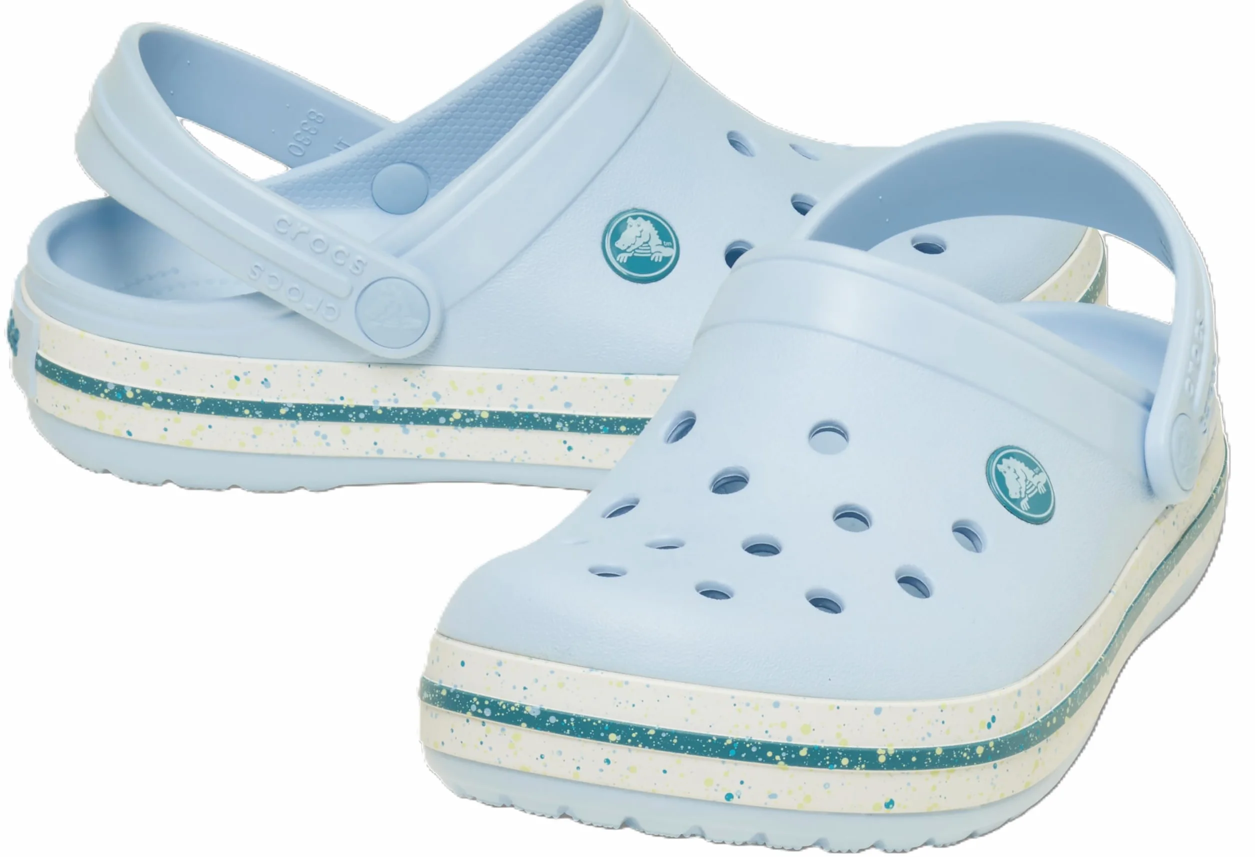 Crocs Crocband Speckled Band Clog T, Zuecos Unisex niños, Azul Escarcha, 22/23 EU
