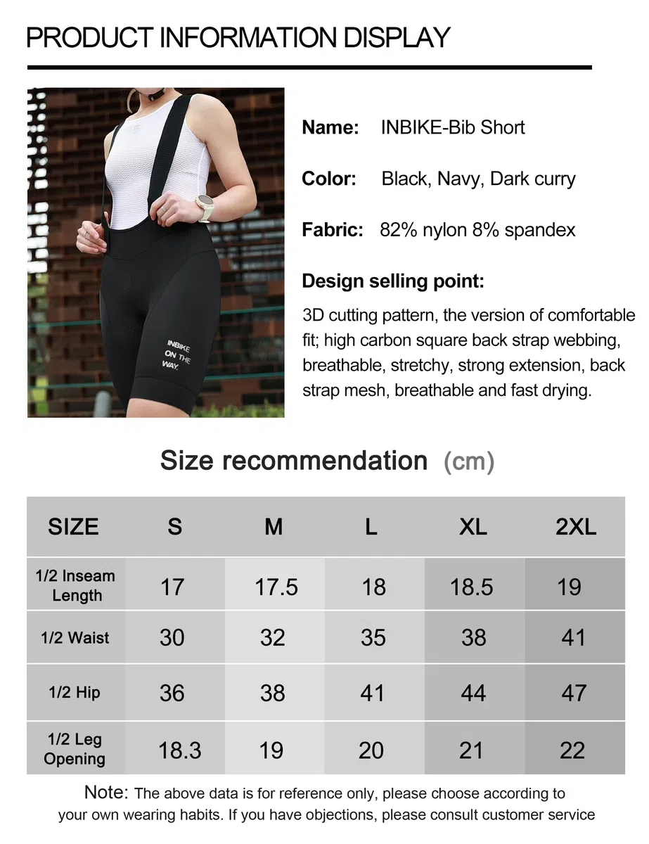 INBIKE Culotte Ciclismo Mujer Pantalones Corto Mochila Primavera Verano Nuevo Profesional Ciclismo Bicicleta Carretera Mountain Bike CX027