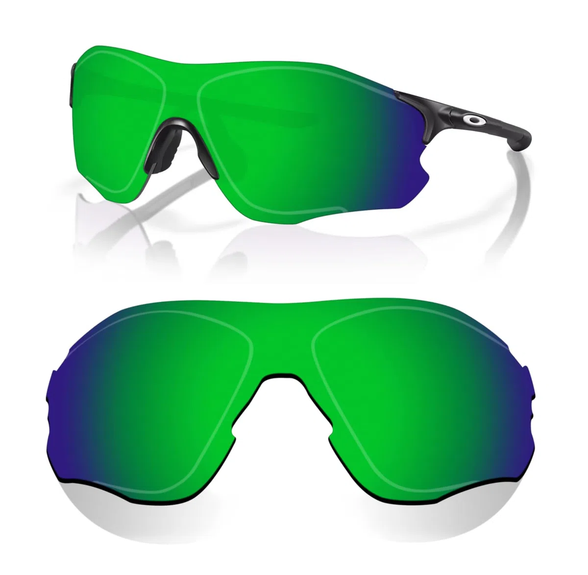 Lentes de repuesto polarizadas de 1,5 mm para gafas de sol Oakley EVZero Path OO9308 - MultiOptions