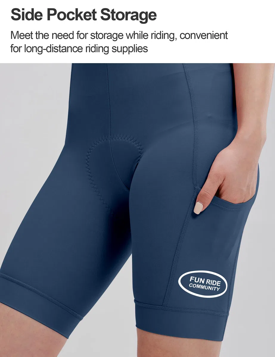 INBIKE Culotte Ciclismo Mujer con Tirantes Ligeros Acolchado y Bolsillo Verano, para MTB Bicicleta Carretera YS532