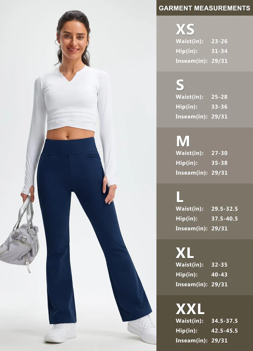 Libin Mujer Campana Térmicos Leggings para Invierno de Senderismo Trekking Deporte Impermeables Yoga Bootcut Pantalones con Bolsillos