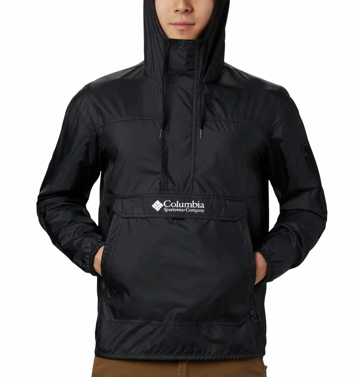 Columbia Challenger Windbreaker, Chaqueta Cortavientos Ligera para Hombre, Black, Talla XS