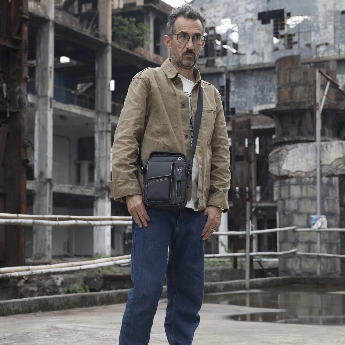 Shoppers Y Bolsos De Hombro Hombre Moda Casual Piel autentica Bolsos bandolera