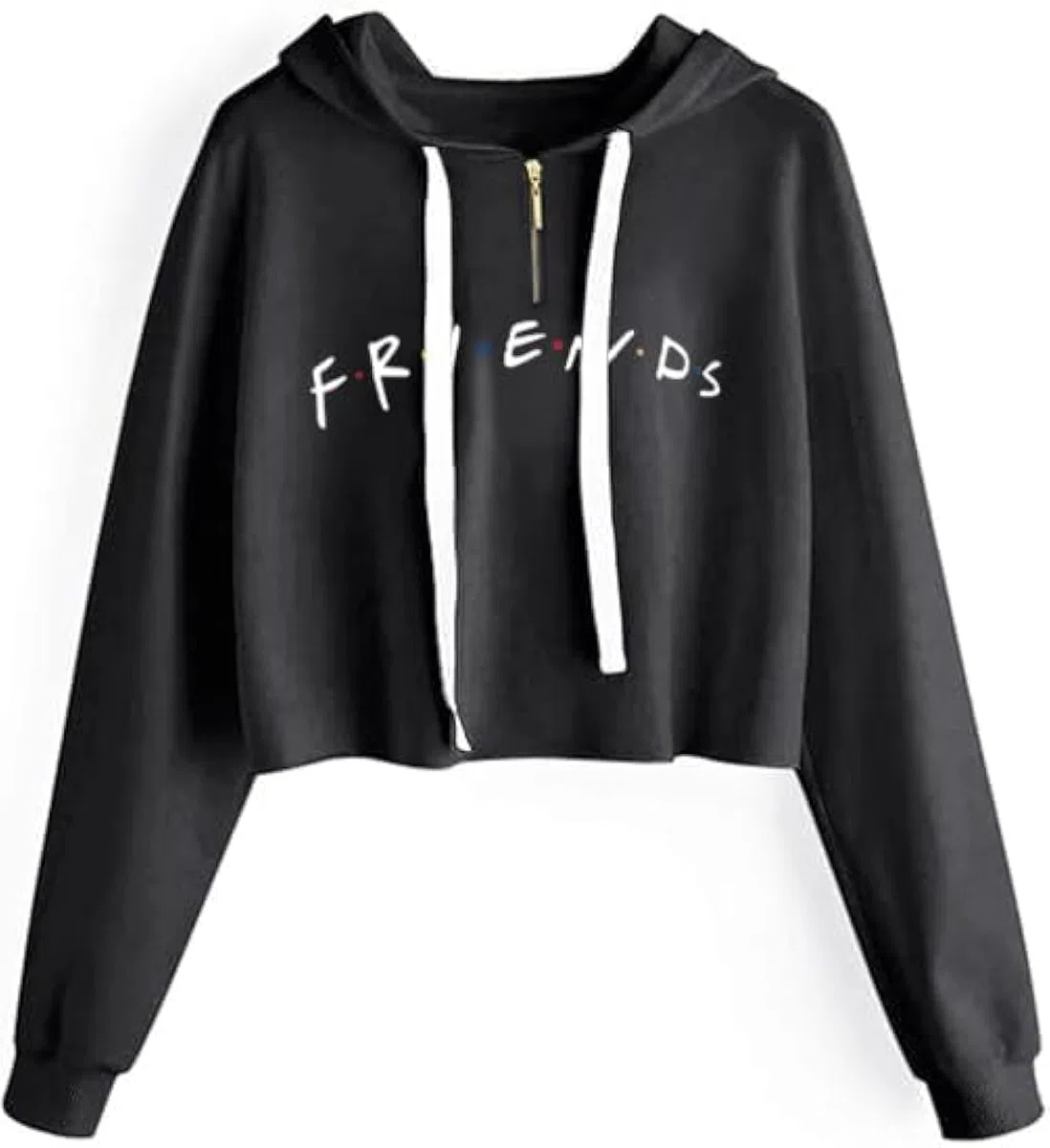 Idepet Sudadera con capucha para mujer, informal, con estampado de letras, holgada, para amigas, adolescentes, programas de televisión