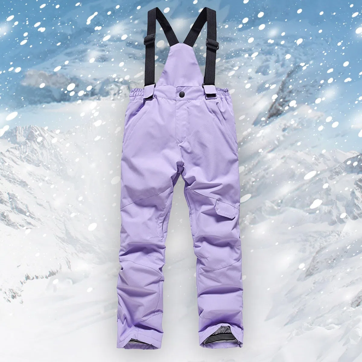 Baby 56 - Pantalones de nieve para esquí de invierno con peto cargo, aislados y convertibles para niñas y chaqueta de snowboard para hombre