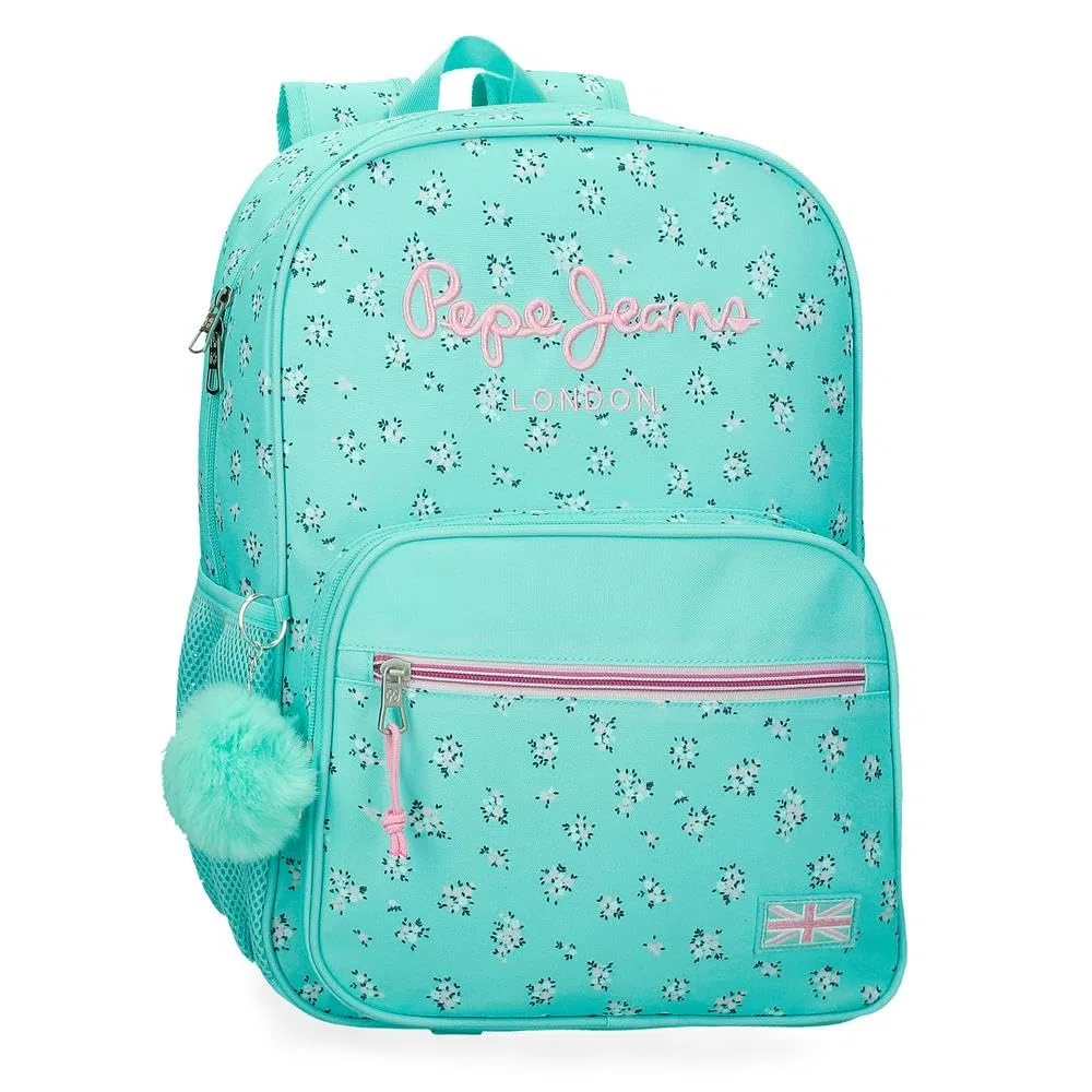 Pepe Jeans Nora Mochila Escolar, Azul, 30x39x12 cms | Poliéster