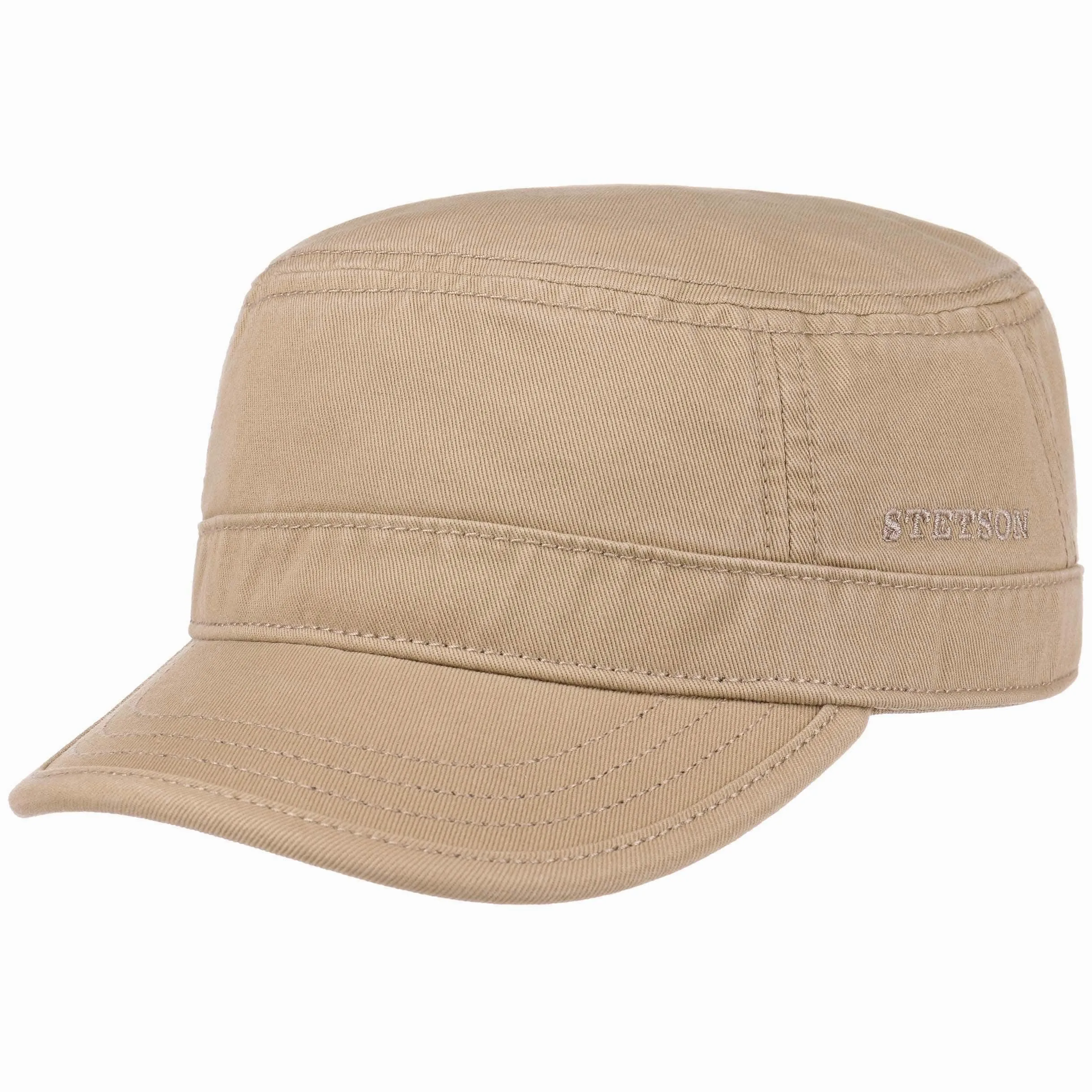 Stetson Gorra Militar con Protección UV Mujer/Hombre - de algodón Visera, Forro, Cerrado por atrás Verano/Invierno