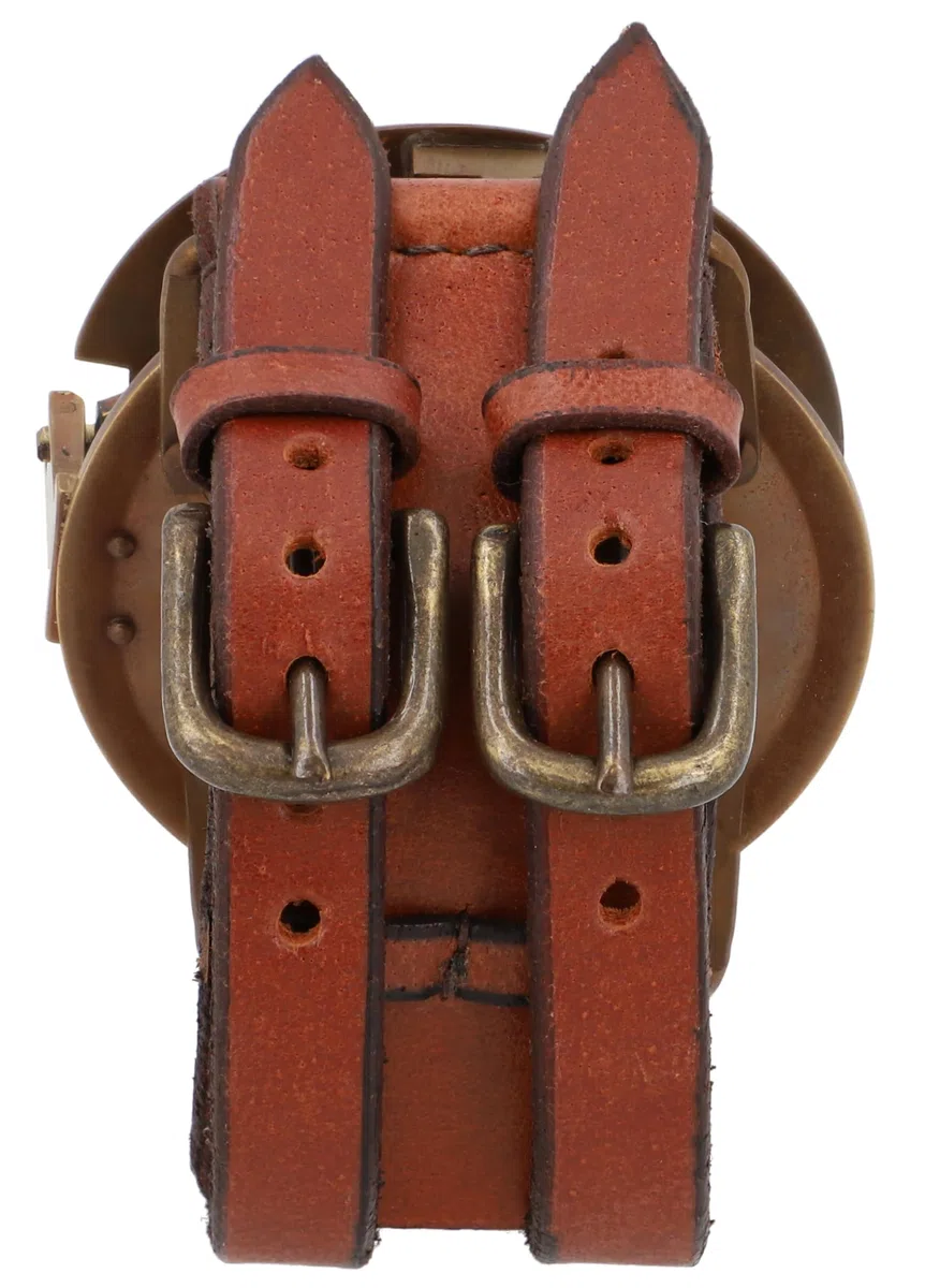 Medieval Replicas Reloj de Sol Brazalete Cuero Studio Dennis Steampunk Pulsera de Cuero de Búfalo Manilla Accesorio Moda Retro Unisex 2A22-24-10