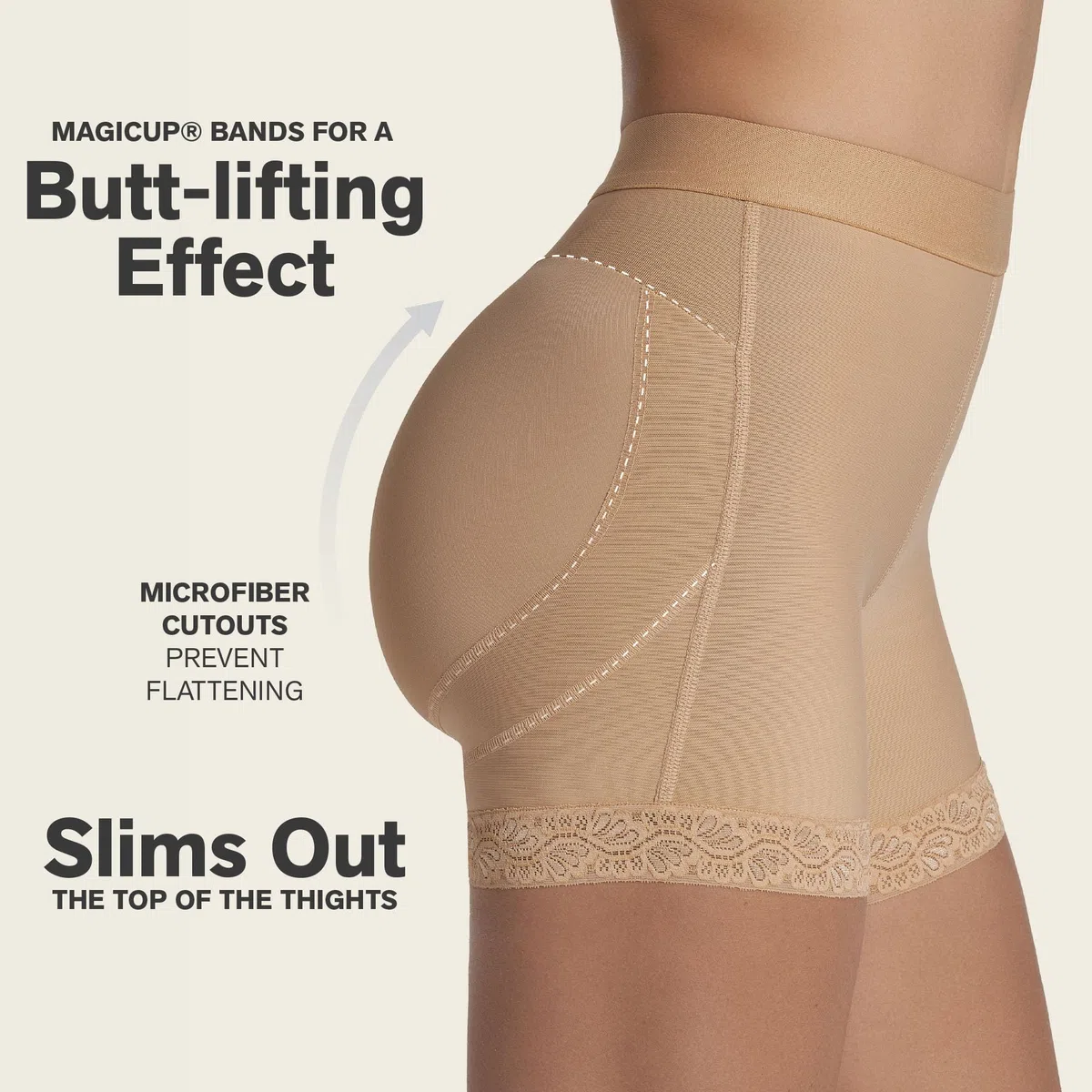 Leonisa Braga Faja Reductora Antirozaduras para Mujer - Bragas Fajas Postparto Tipo Short
