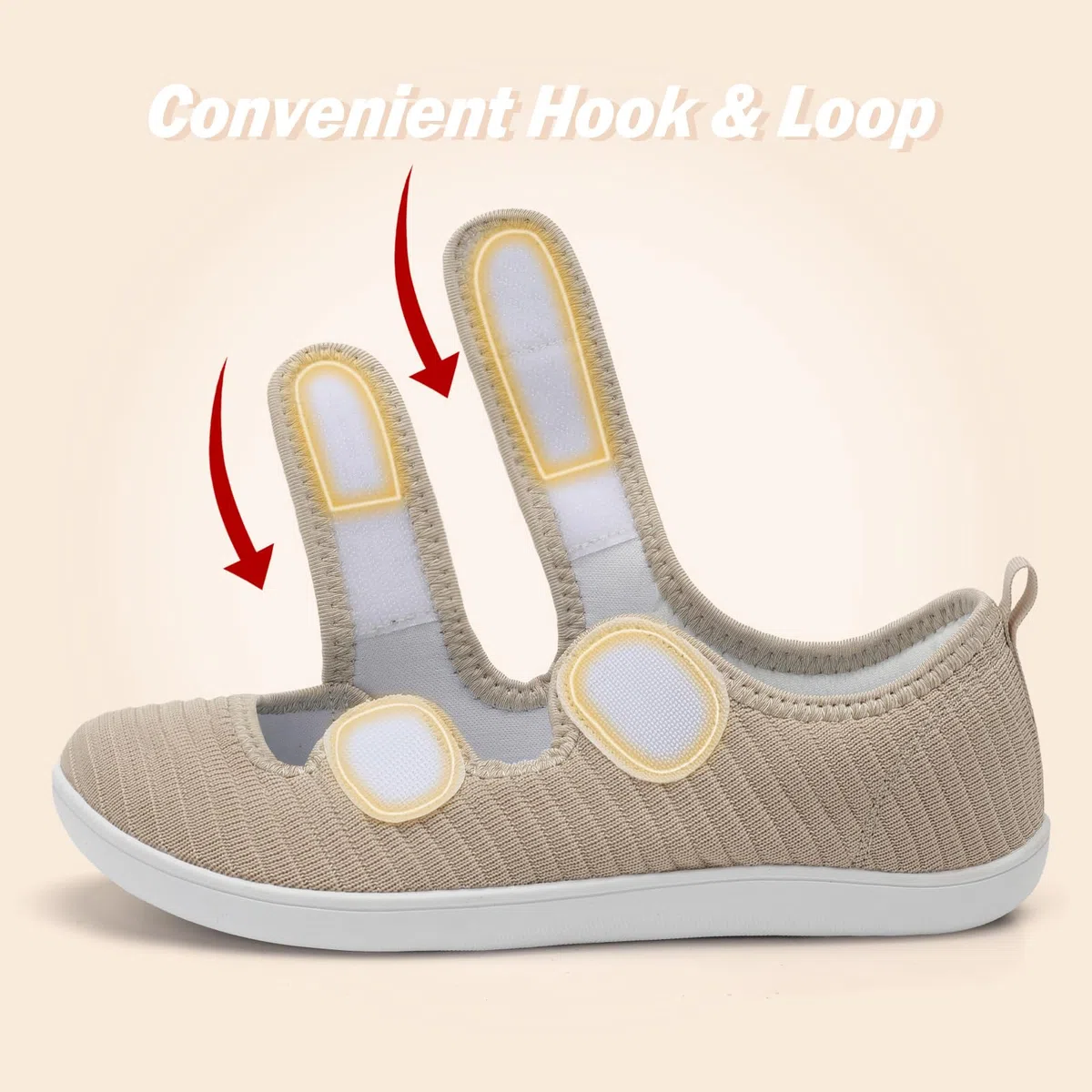 Besroad Zapatos para caminar para mujer, zapatos anchos para diabéticos, ajustables, informales, transpirables, sin caída, para artritis, edema, para interiores y exteriores