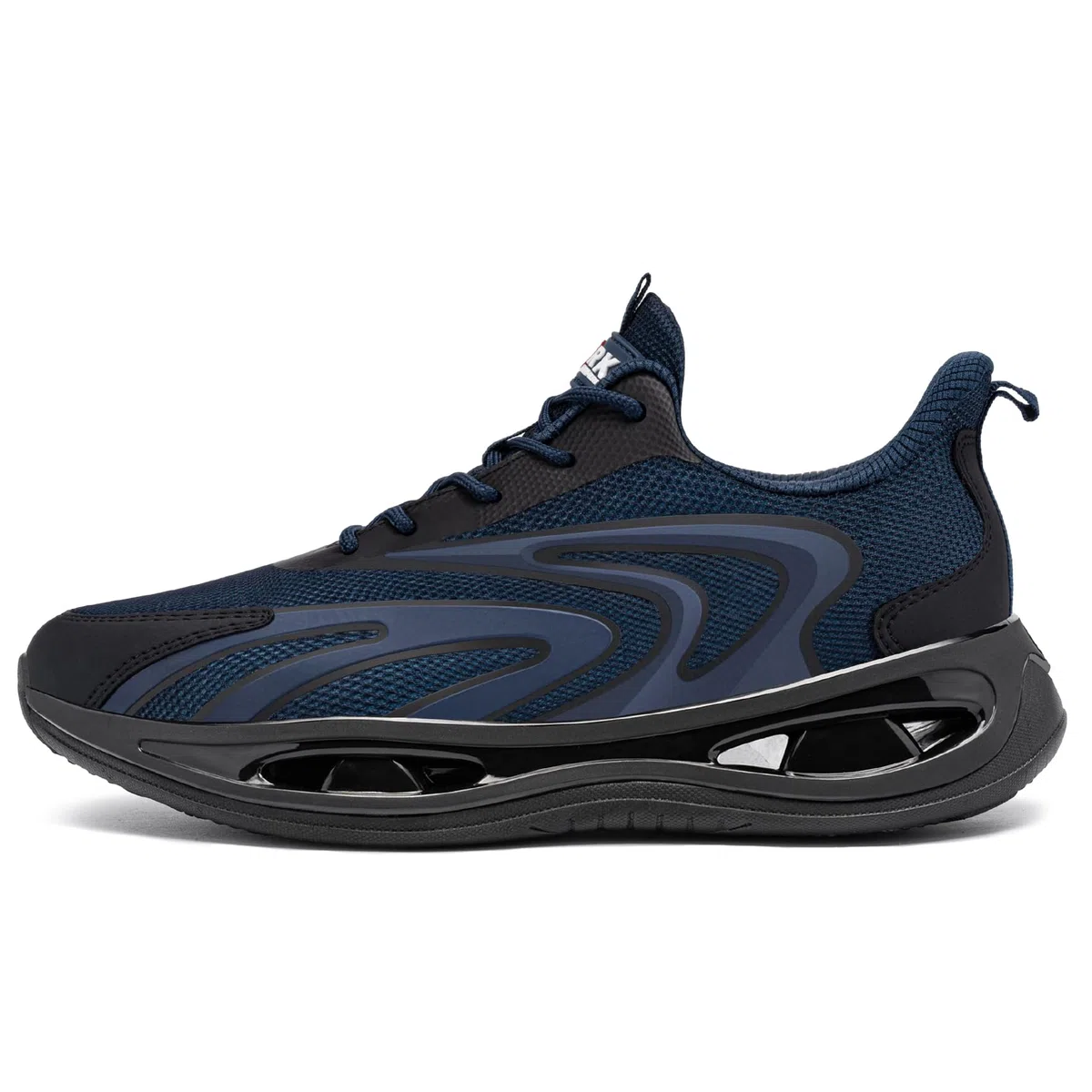 LARNMERN Zapatos de Seguridad Mujer Zapatillas de Seguridad Amortiguación Ligeros Comodidad Transpirabilidad Moda Zapatos de Trabajo(Azul Marino,41EU)