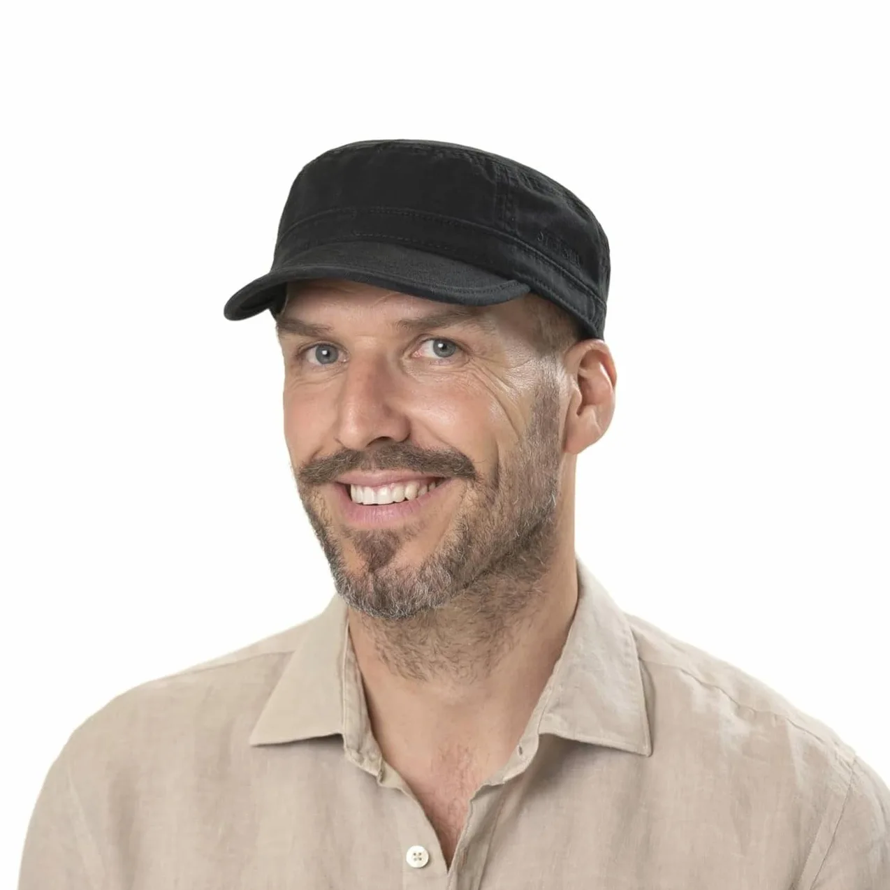 Stetson Gorra Militar con Protección UV Mujer/Hombre - de algodón Visera, Forro, Cerrado por atrás Verano/Invierno
