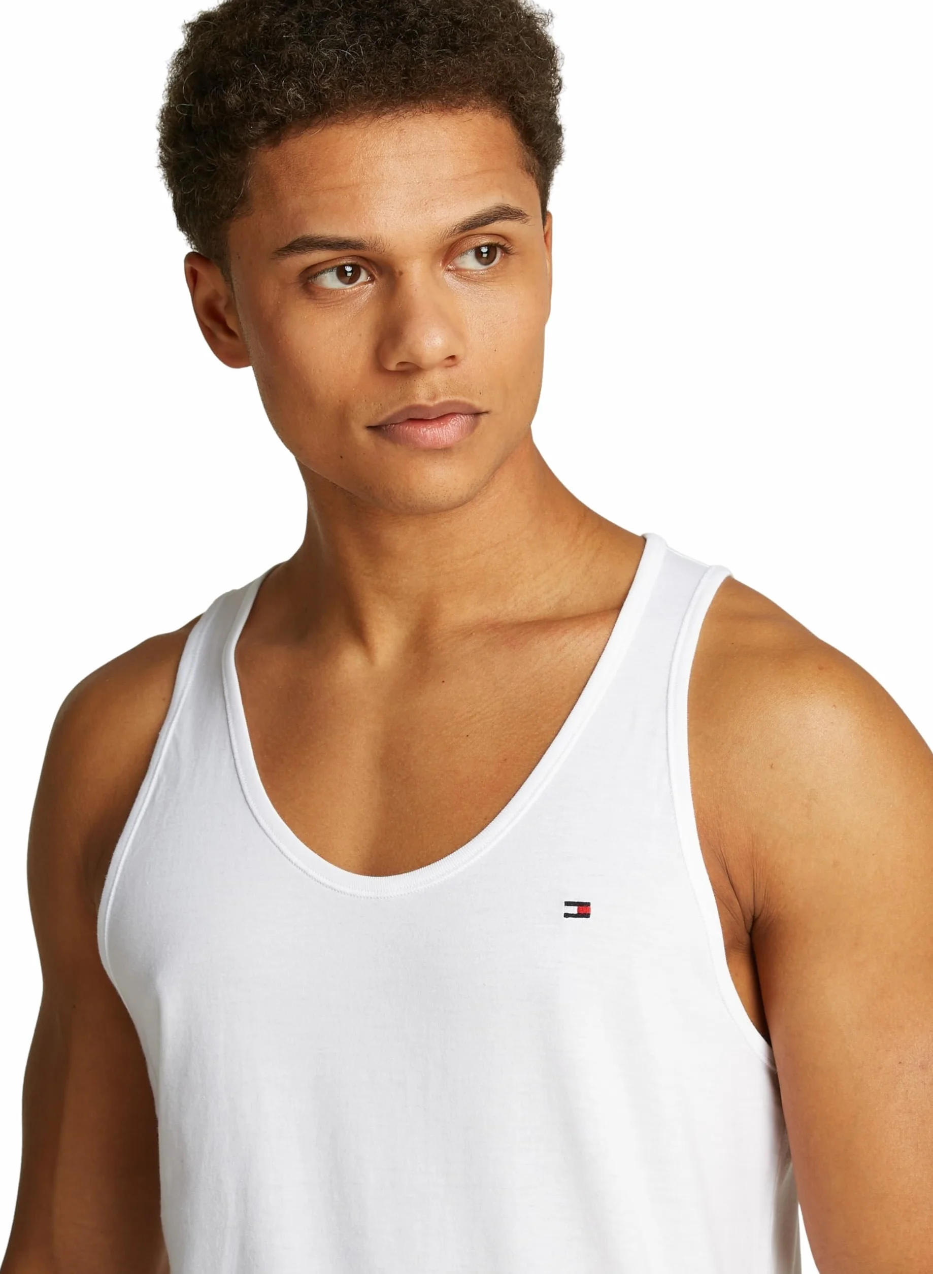 Tommy Hilfiger Camisetas de Tirantes Hombre Pack de 3 Tank Tops con Cuello Redondo