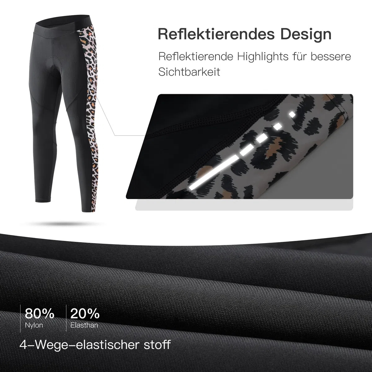 Santic Pantalon Ciclismo Mujer Culotte 3/4 Bicicleta Largo Badana Acolchado Las Medias Transpirables Antideslizante
