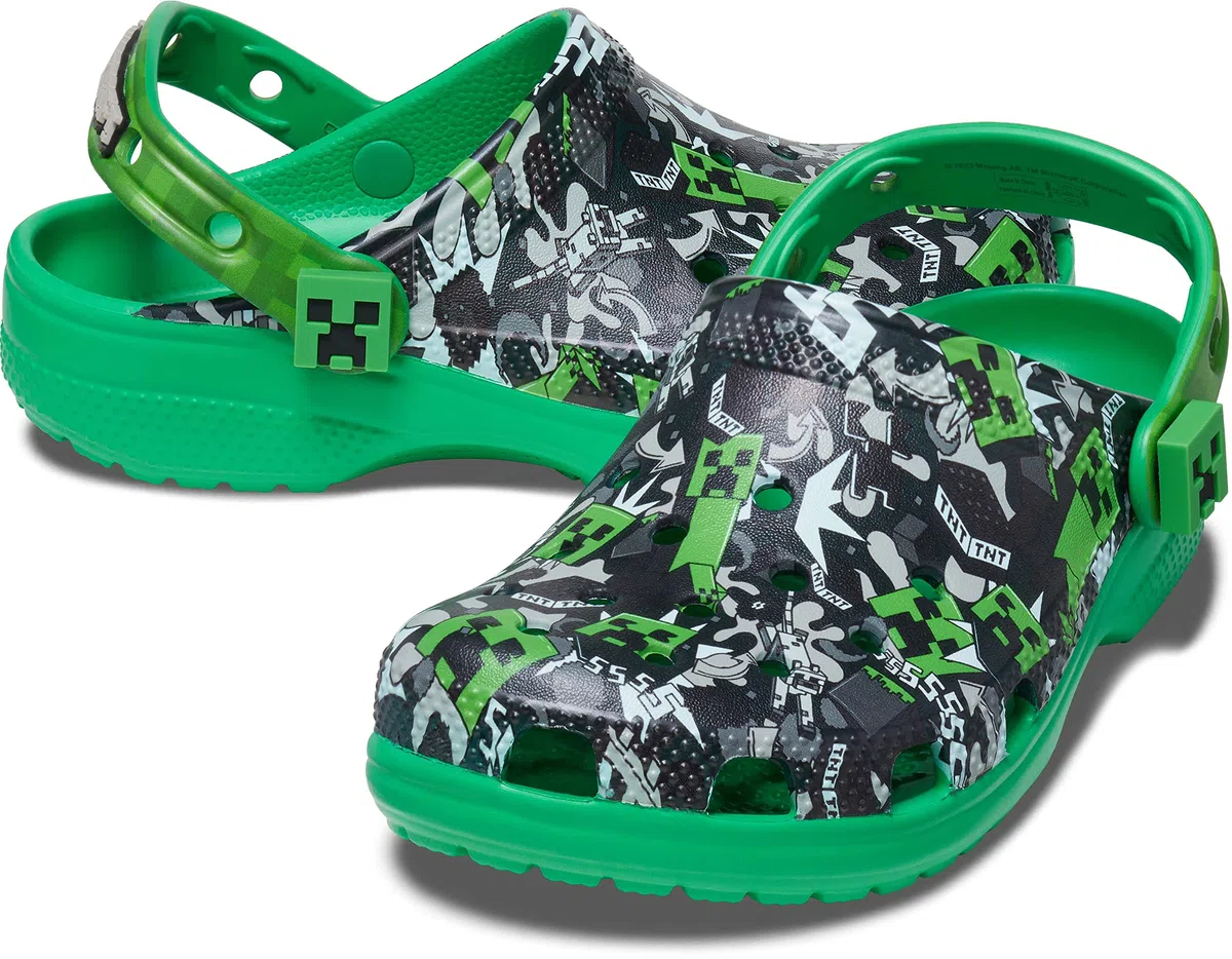 Crocs Unisex Niño Minecraft Classic Clog K Zueco, Multi, 28/29 EU
