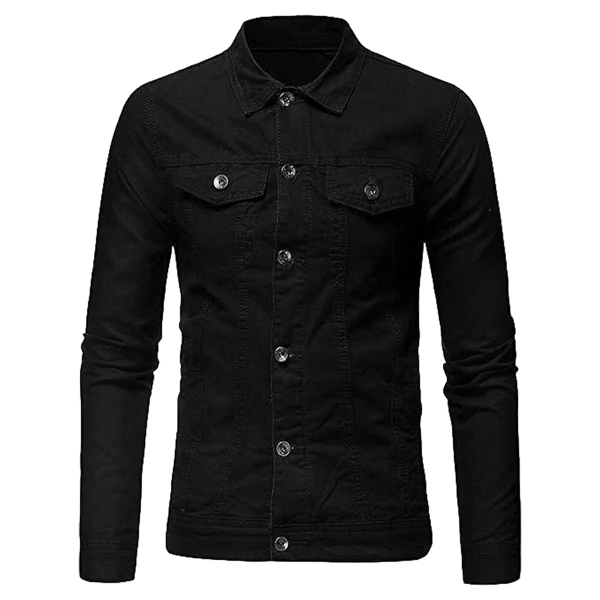 amropi Chaqueta Vaquera para Hombre Jean Chaqueta con Bolsillos y Botones Jacket