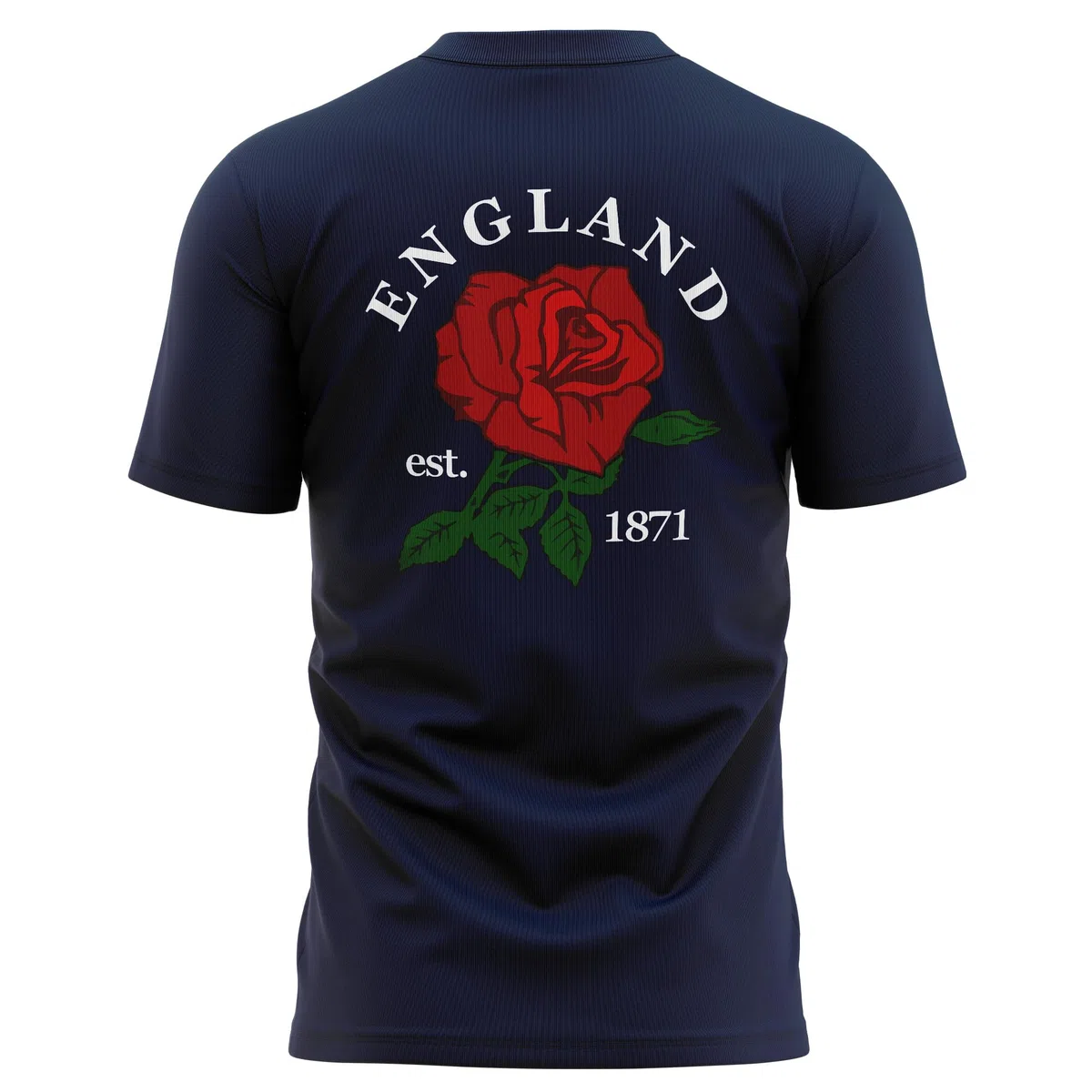 Camiseta de rugby de los partidarios de Inglaterra para hombre con insignia de rosa de Inglaterra de 1871