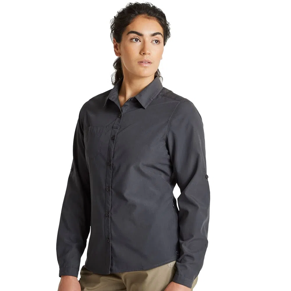 Craghoppers Expert Womens Kiwi Long Sleeved Shirt Camisa Abotonada Mujer (Pack de 1)