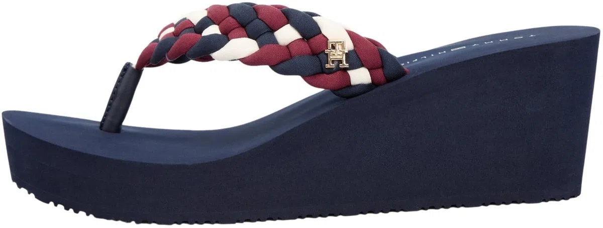 Tommy Hilfiger TH Wedge Braided Summer Sandal Fw0fw09198, Chanclas Mujer