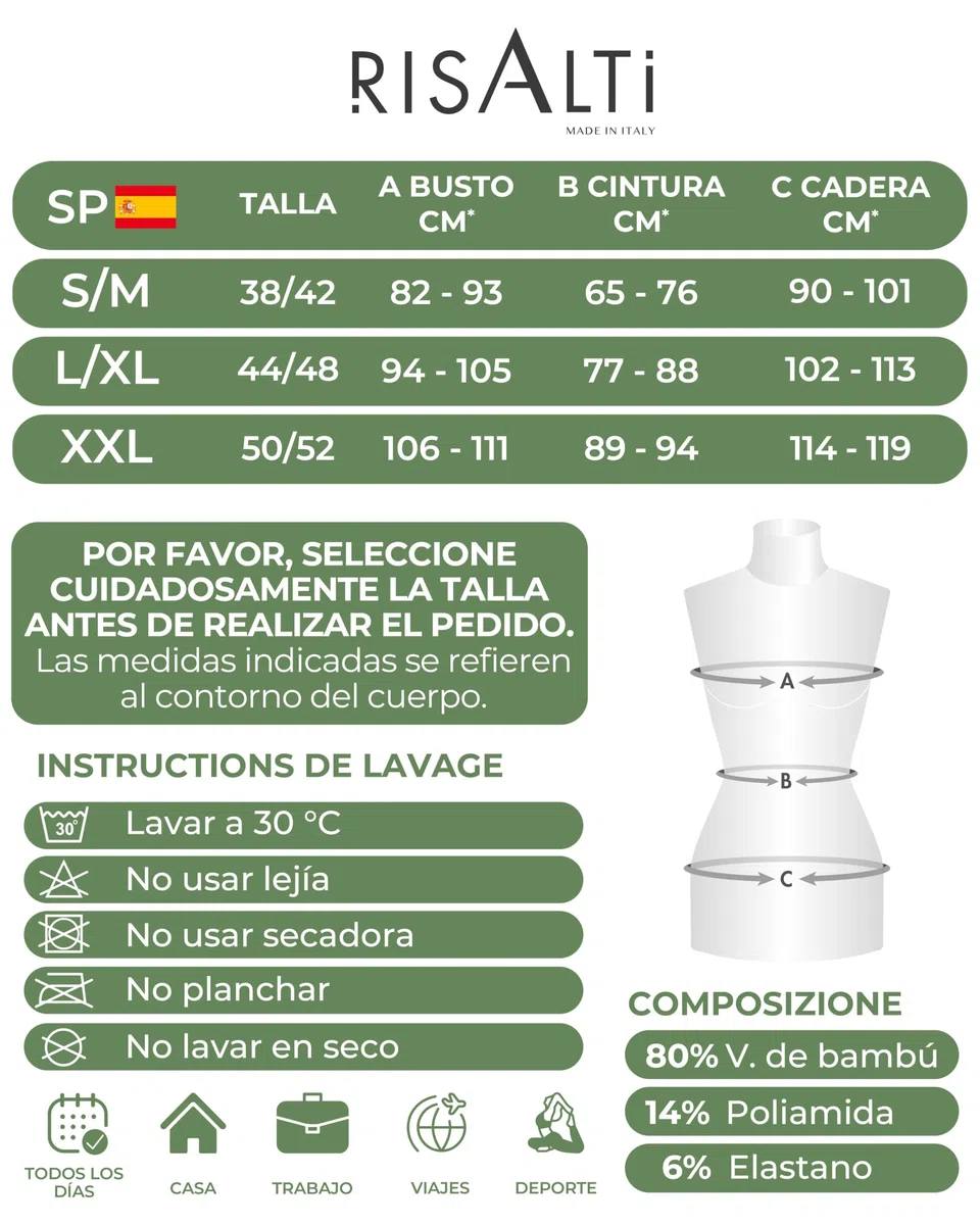 Risalti Boxer Mujer Bambu 3Pz - Culotte Mujer, Bragas Mujer, Boxer Bambu Sin Costuras, Ropa Mujer, Más Suave Que Bragas Mujer Algodon, Braguitas Mujer, Ropa Interior Mujer - Made In Italy