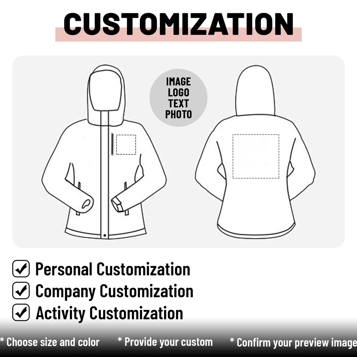 Chaqueta Softshell personalizada para mujer, impermeable, resistente al viento, personalizada, con foto y texto