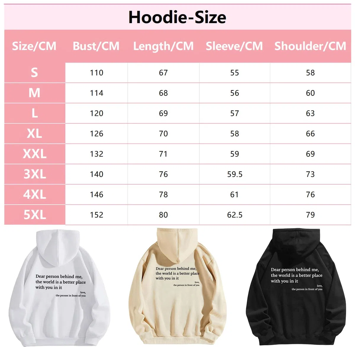 Genérico You Are Enough Hoodie, Dear Person Behind Me Sweatshirt Hoodie for Women Casual Letter Print Sleeve Pullover Gift