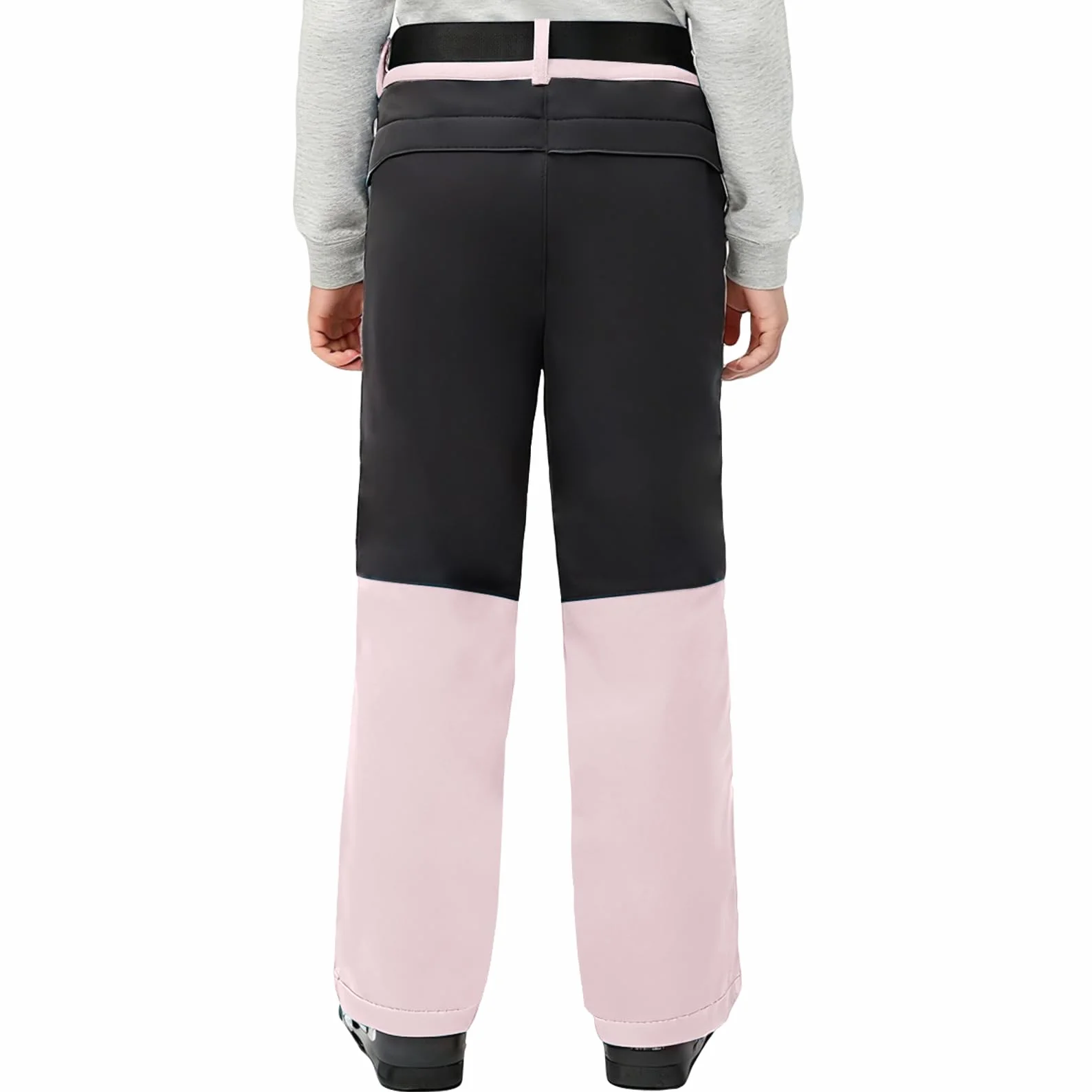 Holure Pantalones deportivos de forro polar para niños, impermeables, resistentes al viento y cálidos, con bolsillos con cremallera