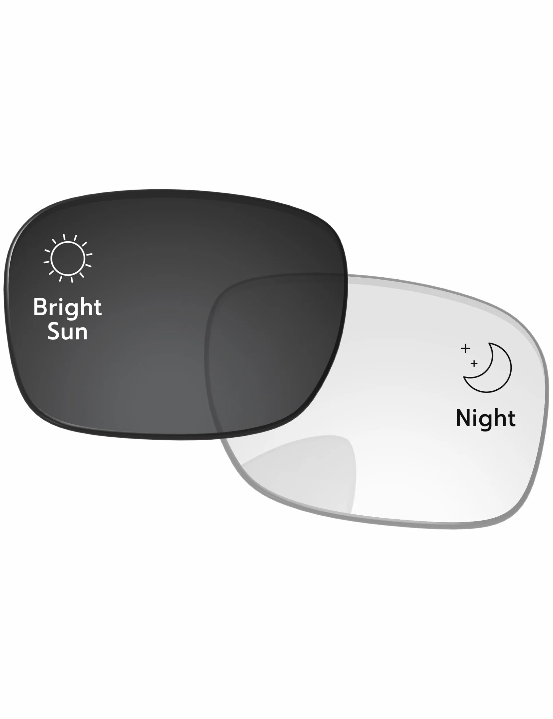 Lentes de repuesto compatibles con gafas de sol Ray-Ban Meta RW4006 de 50 mm, Eclipse gris fotocromático, RW4006 50mm