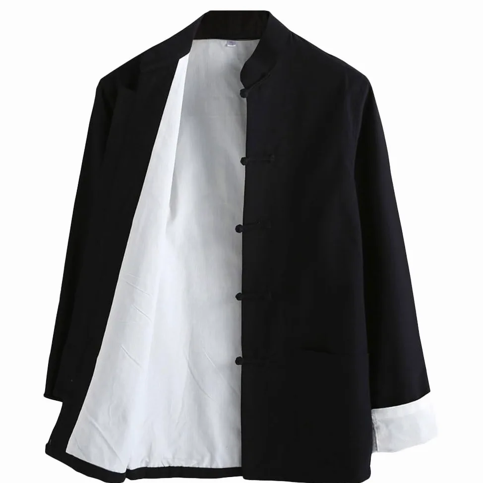G-LIKE Chaqueta de hombre de artes marciales chinas – uniforme tradicional ropa exterior para artes marciales Kung Fu Tai Chi Wushu hombres mujeres traje tang estilo manga larga ropa - algodón