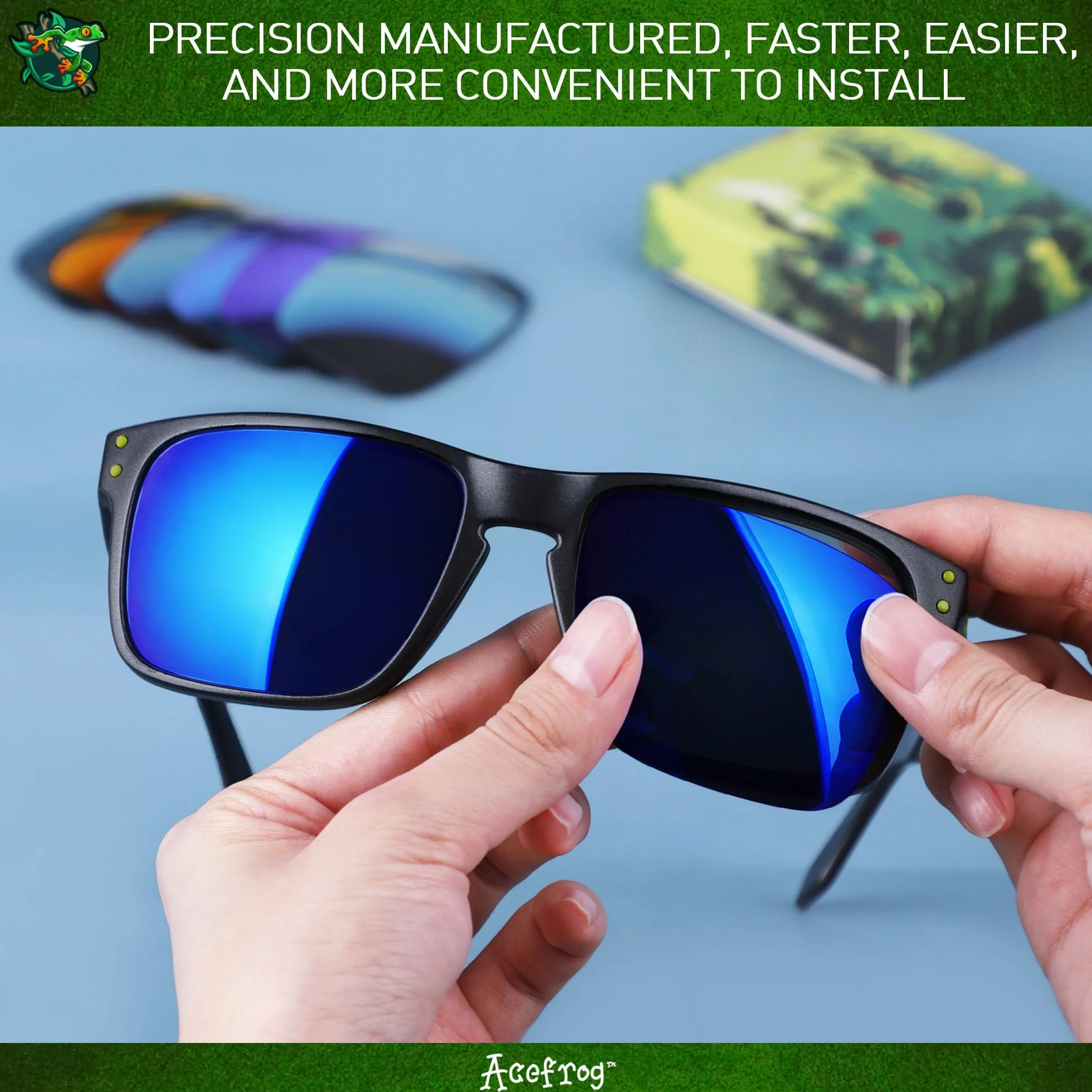 Acefrog 4 pares de lentes polarizados de repuesto para gafas de sol Oakley Fuel Cell OO9096, ajuste perfecto, inastillable, antiarañazos, paquete económico