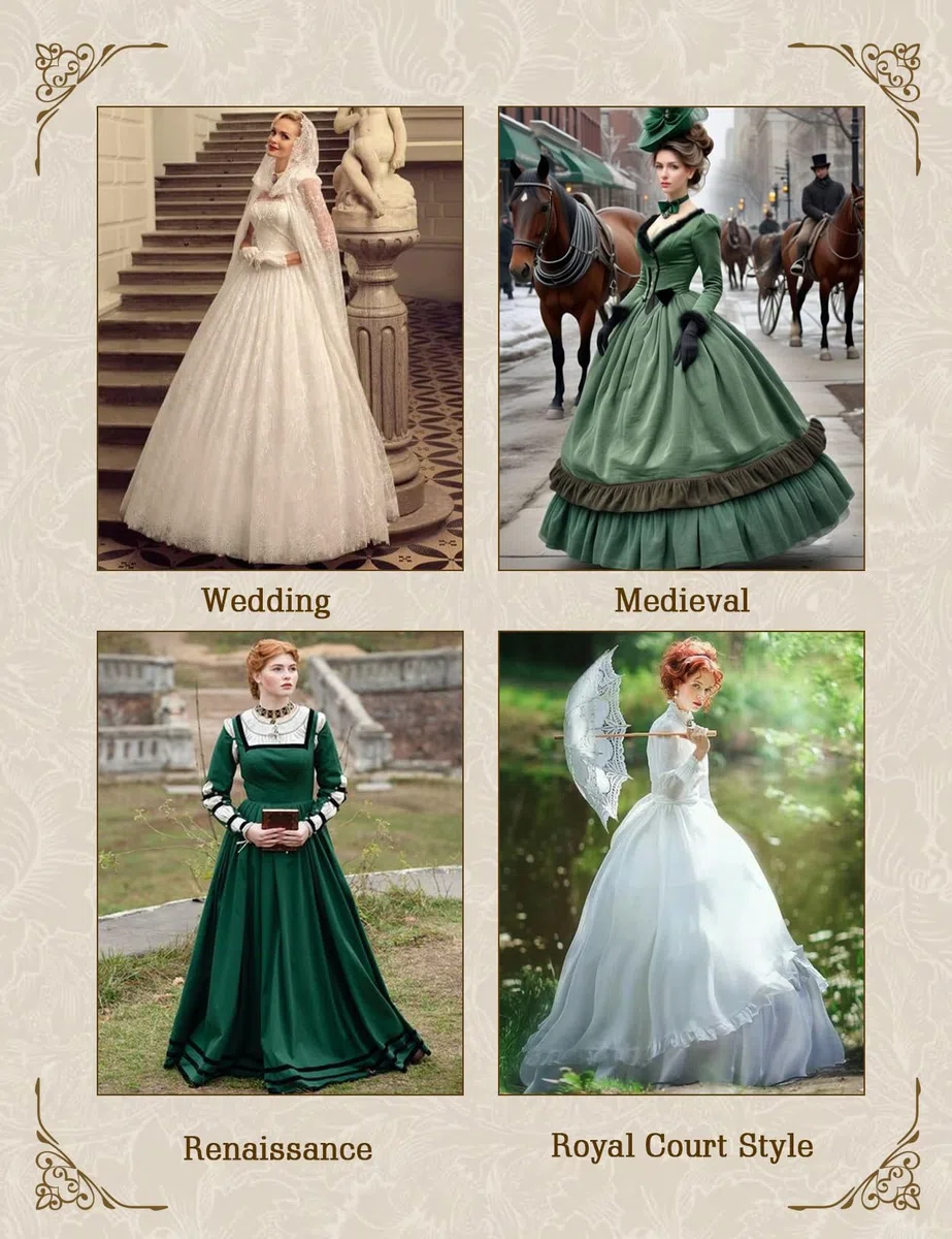 BEAUTELICATE Cancan Mujer Crinolina Enaguas Largas para Vestidos de Novia Boda Medieval Renacimiento Rockabilly Victoriano Disfraz 100% Algodón 4 Aros