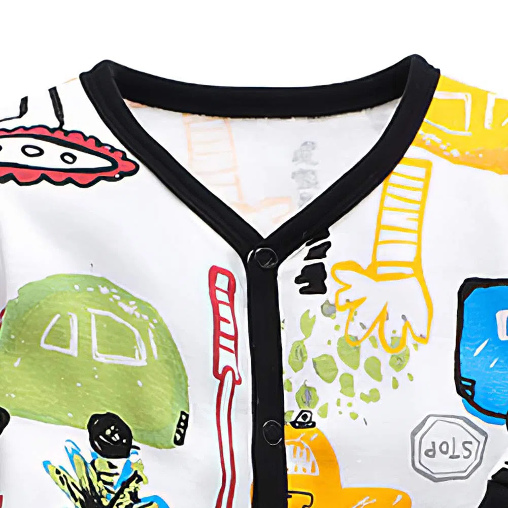 amropi Bebé Recién Nacido Niños Mono Peleles Pijama Mameluco de Manga Larga Pack de 3 por 0-24 Meses