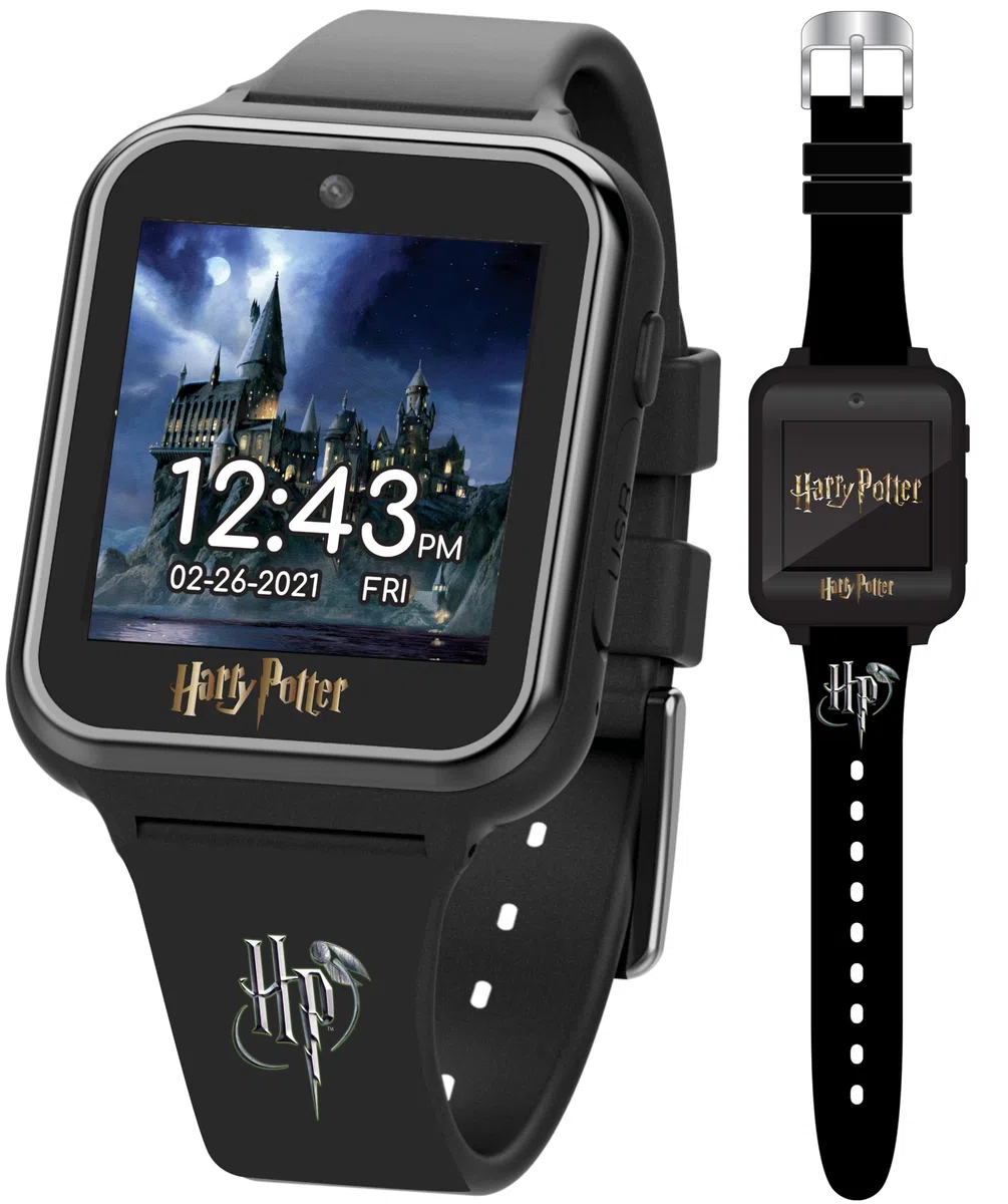 Accutime Watch- Reloj Interactivo Harry Potter, Cámara, Color negro, Talla única (HP4096)