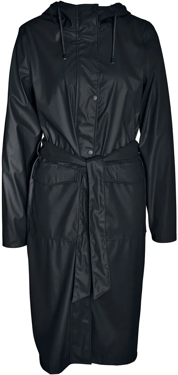 NOISY MAY Nmsky L/S-Abrigo de Lluvia Noos Impermeable para Mujer