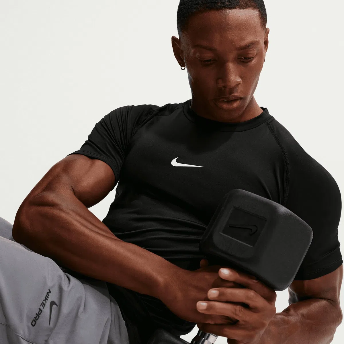 NIKE M NP DF Tight Top SS Camiseta Hombre