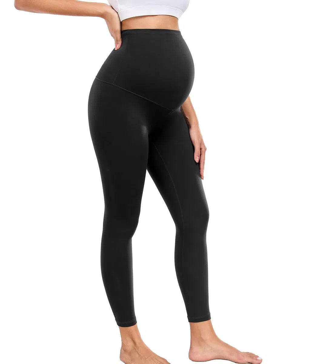 wirarpa Leggings de Maternidad para Mujer, de 63 cm, para Entrenamiento, con Soporte Abdominal Suave, para Yoga