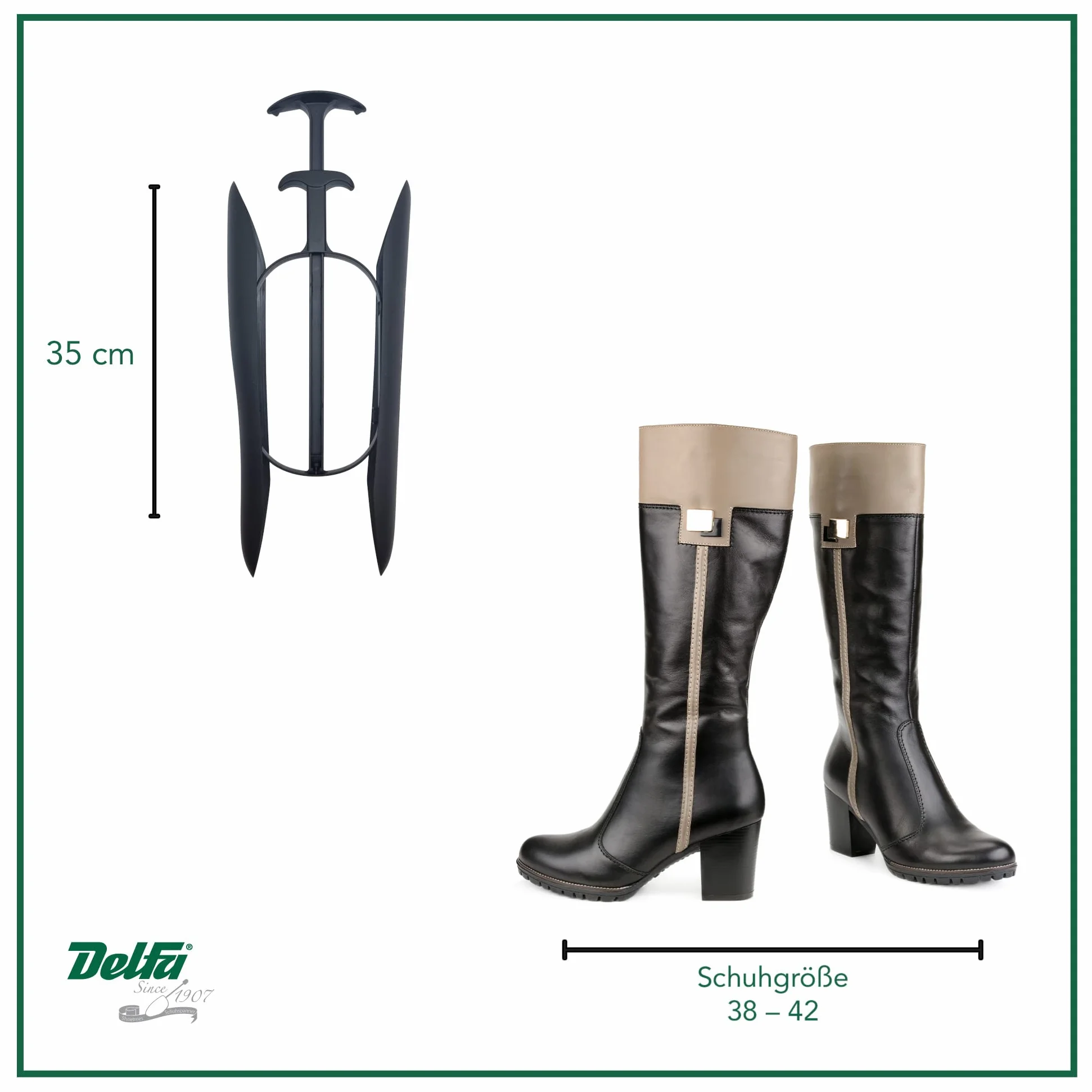 DELFA Set de 3 pares hormas de botas P35 di longitud 35 cm para botas largo
