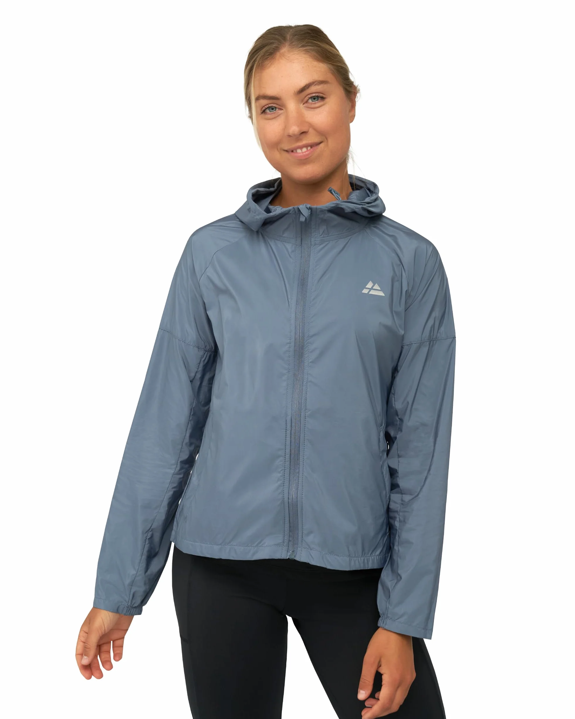 DANISH ENDURANCE Cortavientos Para Mujer, Chaqueta Deportiva Ligera con Capucha Ajustable, Puños Elásticos