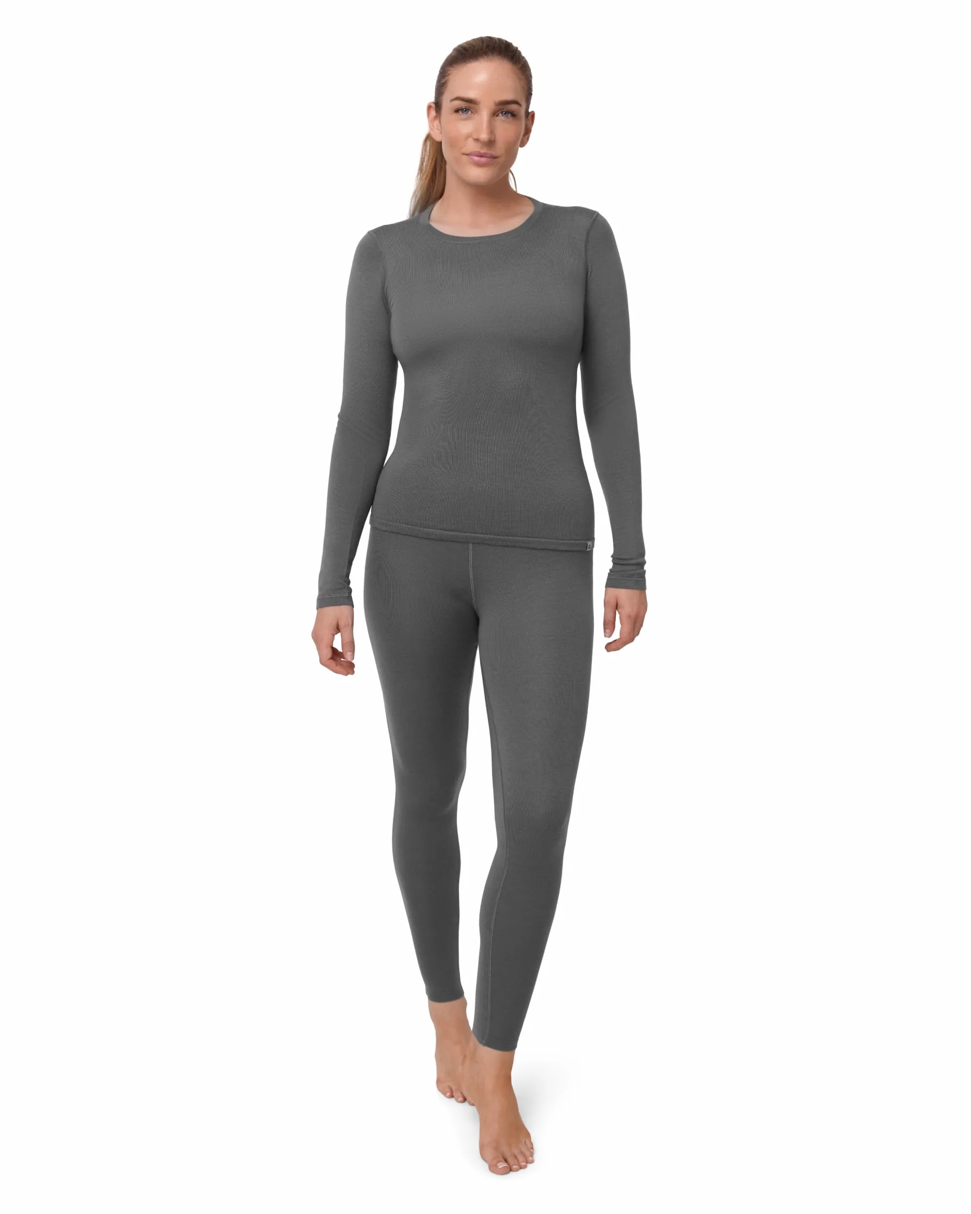 DANISH ENDURANCE Conjunto Térmico Lana Merino Mujer, Camiseta Térmica y Pantalón, Ropa Interior Lana Merino