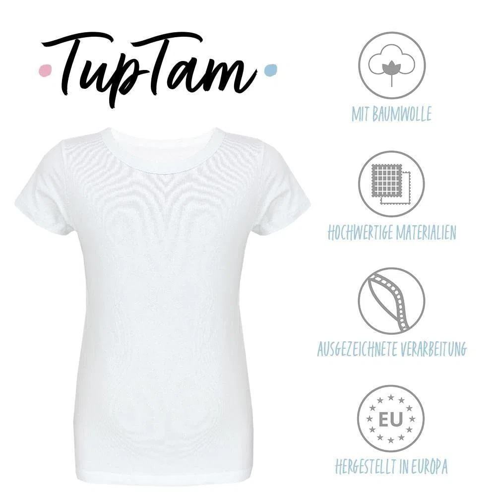 TupTam Camiseta Interior Niño – Pack de 5 Camisetas Manga Corta 100% Algodón, Cómodas y Transpirables