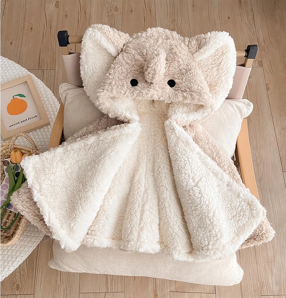 Lindo Cape con Capucha Bebé Niño Niñas Sudadera con Capucha Lana Suave Poncho Capa Cortavientos Invierno Otoño Ropa Exterior Caliente Chal para Niños 0-3 años