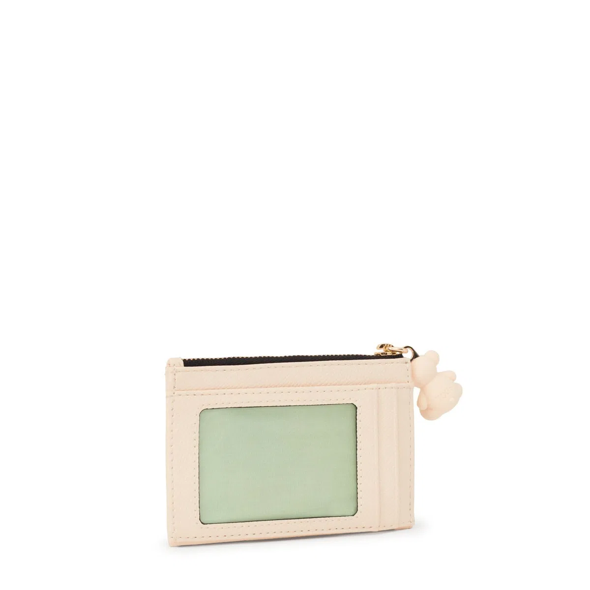 Tous Monedero Tarjetero Beige, para Mujer, Medidas 8,5 x 11,7 x 1,5 cm, Colección Tous La Rue New