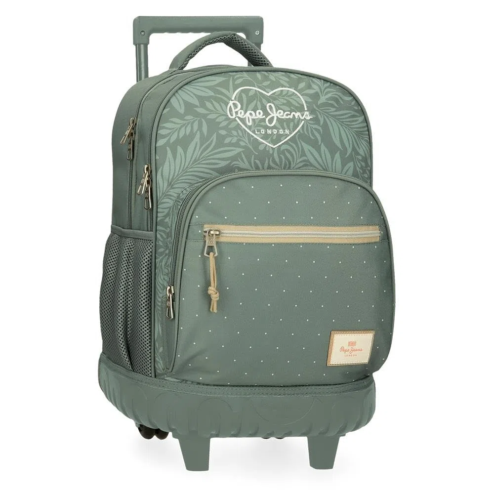 Pepe Jeans Coraile Mochila escolar, azul, Tirantes ajustables para llevarla cómodamente, varios compartimentos, Joumma Bags