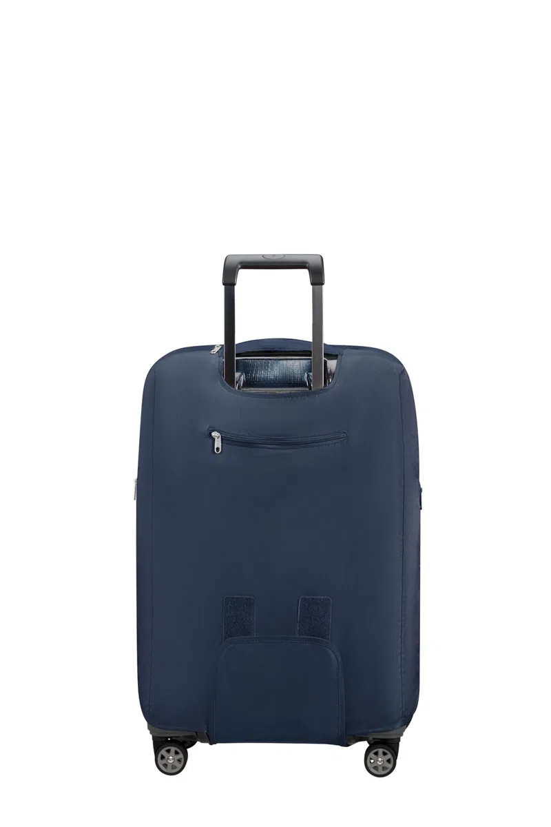 Samsonite TA Revolution - Funda Protectora Plegable para Maleta Talla M, Funda Apta para 66–69 cm, Protección de Maleta, con Detalle Reflectante, Azul (Midnight Blue)