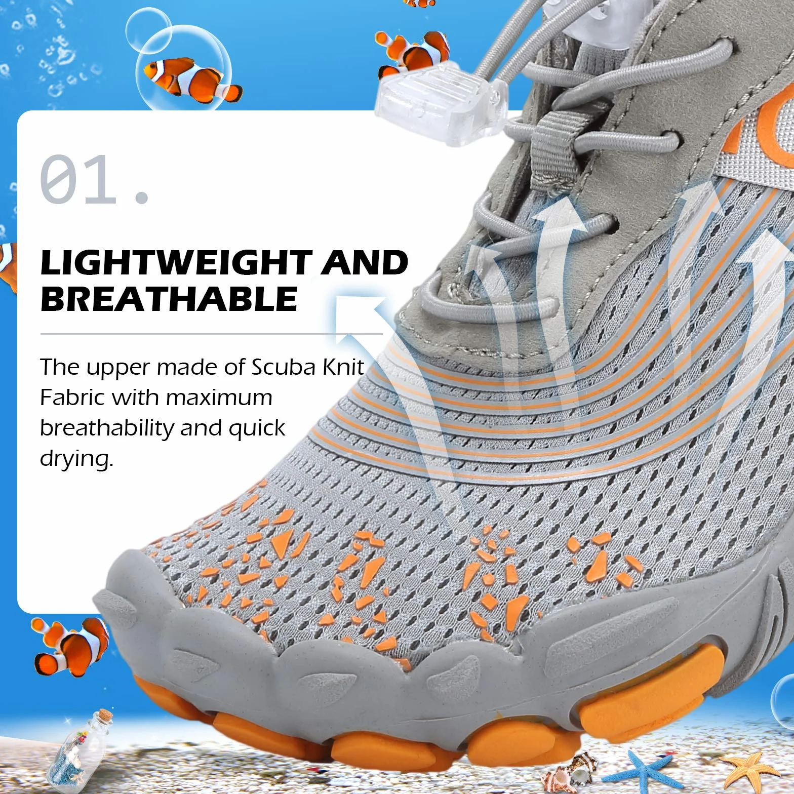 DimaiGlobal Calzado Descalzos Niñas Niños Zapatillas de Trail Running Barefoot Secado Rápido Zapatos de Agua Transpirable Antideslizante para Playa 30EU Gris