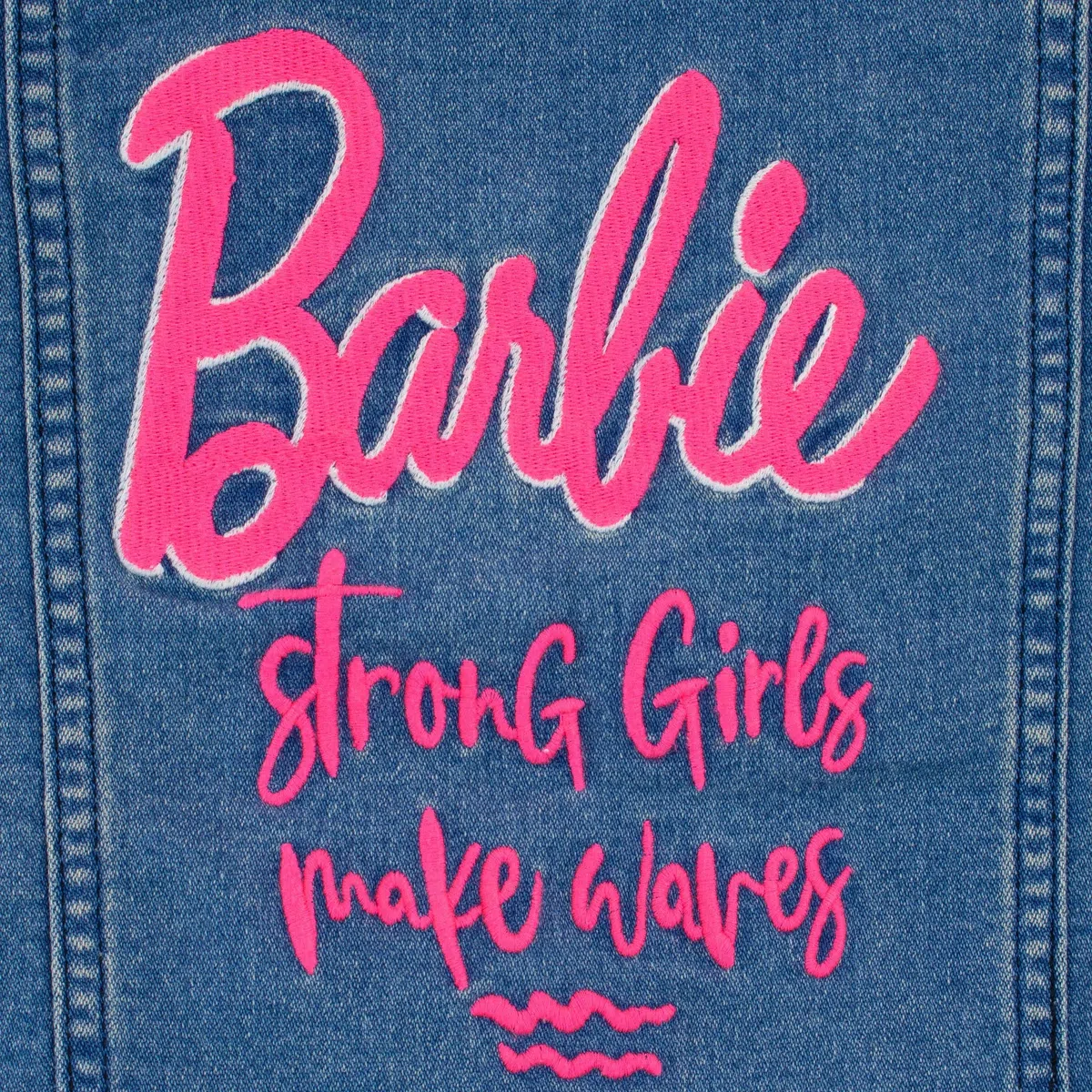 Barbie Bordado Chaqueta vaquera para Niñas Ropa de Exterior para Infantiles