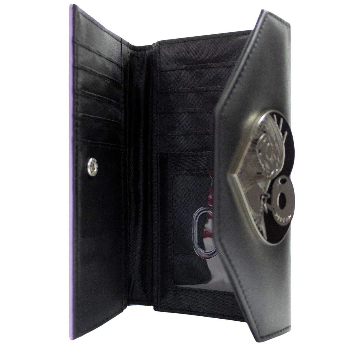 The Nightmare Before Christmas Monedero de Patchwork Jack Sally de la extraña Navidad de señor Jack Negro, Negro, Negro, One Size, Embrague, Negro, One Size, Embrague