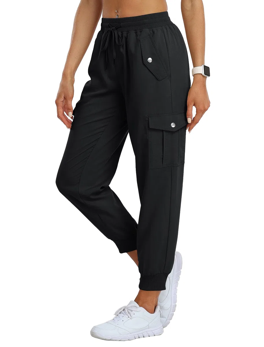 JINSHI Pantalones Cargo Mujer Jogger Pantalón Ligero Transpirable Pantalones de Senderismo Deportes Acampada Trekking con Multibolsillos